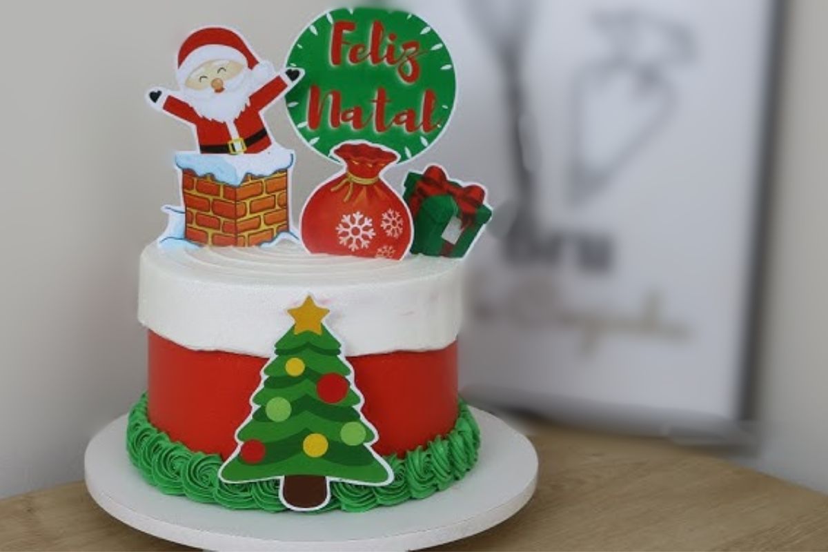 topo de bolo de Natal