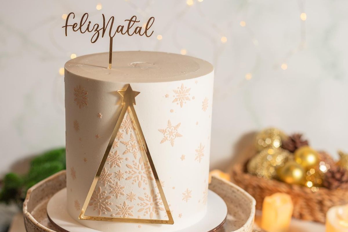 topo de bolo de Natal