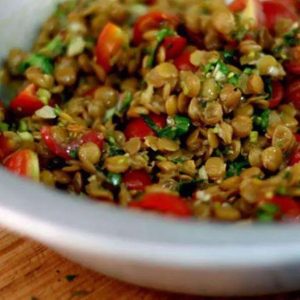 salada de lentilha com atum tudo gostoso