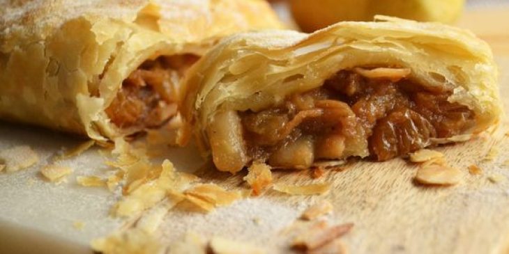 strudel de maçã com massa folhada alemão