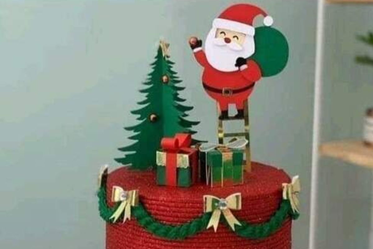 topo de bolo de papai Noel