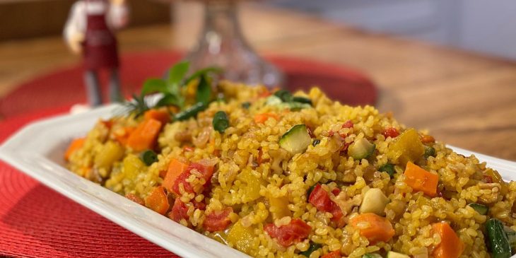 Arroz integral com vegetais