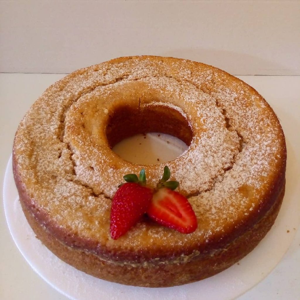 Bolo de iogurte de morango