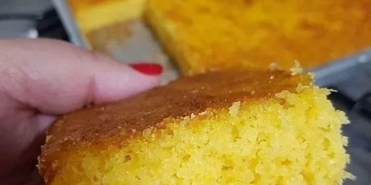 Bolo de milho com leite de coco