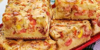 Torta de calabresa com bacon de liquidificador