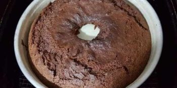 Bolo de chocolate na airfryer