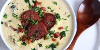 Creme de milho com calabresa