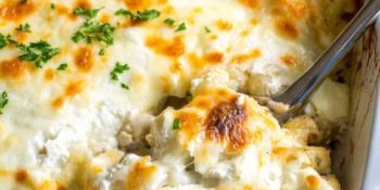 Frango com queijo no forno