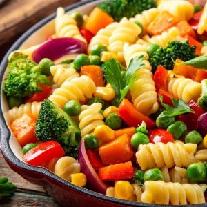 macarronada de legumes tudo gostoso