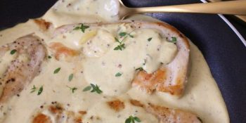 Rondelli de frango com molho branco