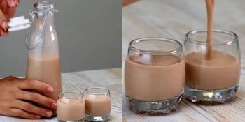 Batida de chocolate com vodka