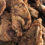 Fígado empanado no fubá