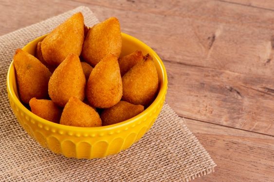 coxinha com massa de abóbora da vovó caseira