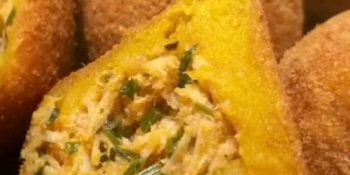 Coxinha de abóbora com frango
