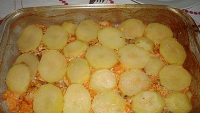 filé de merluza com batata assado no forno