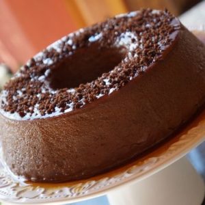 Flan de ovomaltine pudim chocolate