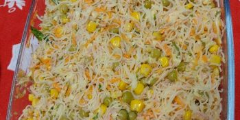 Macarronese com frango desfiado