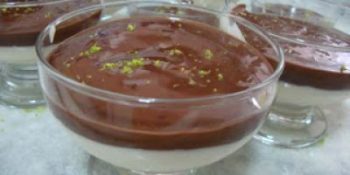 Mousse de limão com ganache de chocolate
