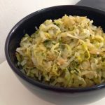 Repolho rasgado com alho tudo gostoso