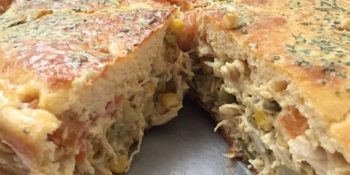 Torta de sardinha de liquidificador sem trigo