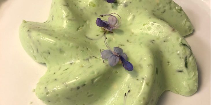 Mousse gelado de pepino