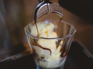 Affogato de café