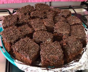 Bolo de chocolate de Dia da Mulher