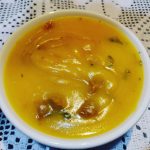 Creme de mandioquinha com carne