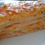 Lasanha de massa de panqueca tudo gostoso
