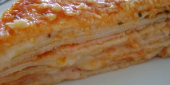Lasanha de massa de panqueca