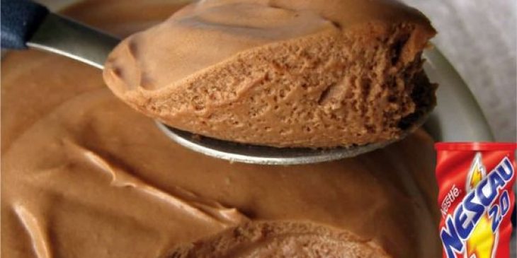 Mousse de chocolate com achocolatado nescau tudo gpostoso