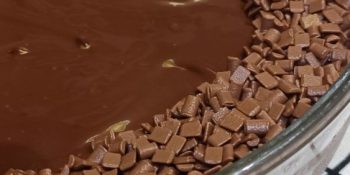 Mousse de chocolate com ganache
