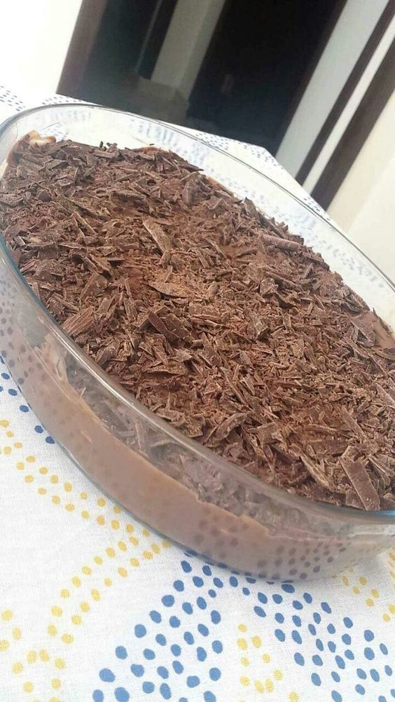 Mousse de chocolate com ganache palmirinha