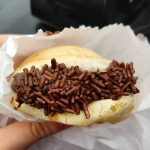 Pão de queijo com brigadeiro