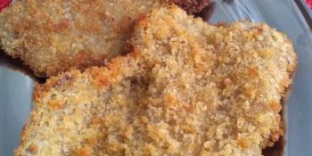 Bife empanado com farinha panko