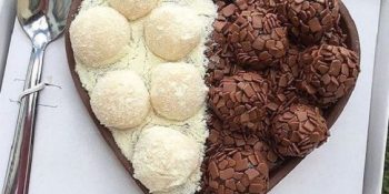 Coração lapidado com brilhos