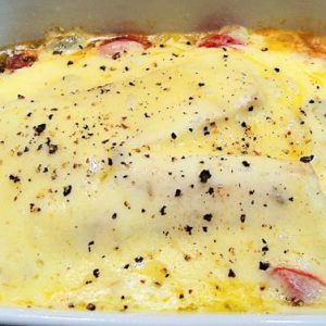 lasanha de peixe prática demais