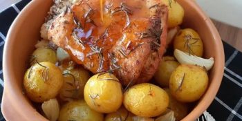 Picanha de forno com batatas