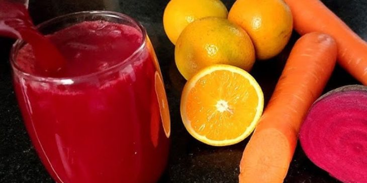 suco de beterraba com laranja