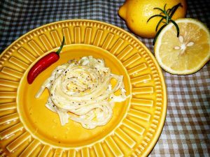 Macarrão ao creme de limão