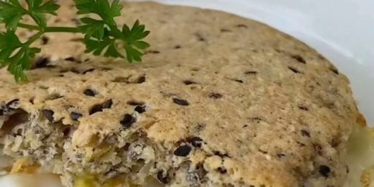 pão de frigideira com chia  mais fácil do mundo