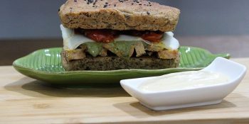 Sanduíche natural vegano mega recheado