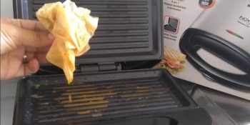 limpar sanduicheira sem arranhar