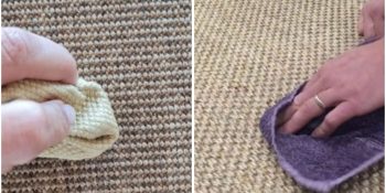 limpar tapete de sisal
