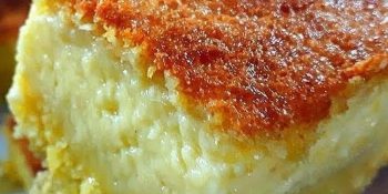 Bolo cremoso de milho sem glúten que quem prova sempre ama