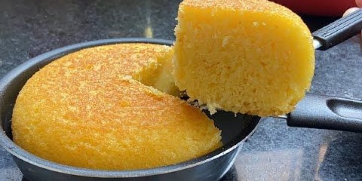 bolo de fubá de frigideira é a melhor receita