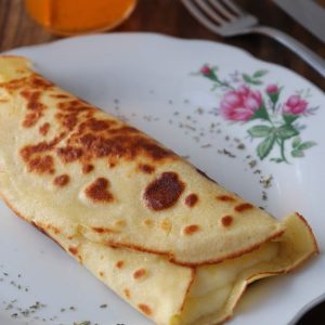 panqueca de charque tem bastante queijo