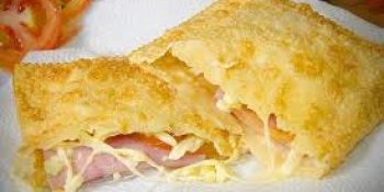 Faça pastel de feira de presunto em casa e deixe bem sequinho