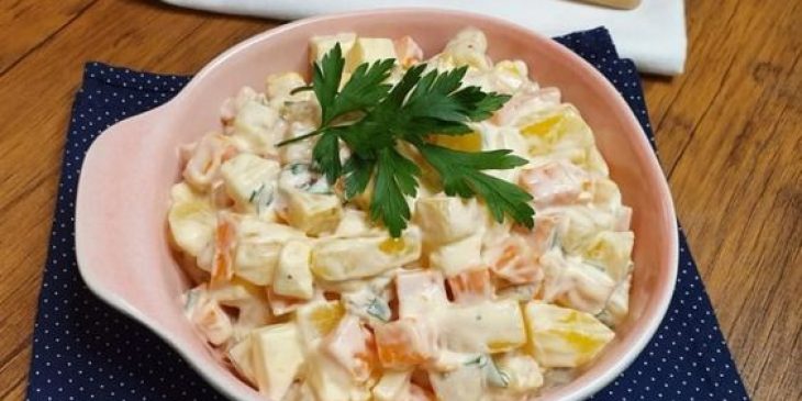 salada de mandioquinha com maionese receita de churrrasco