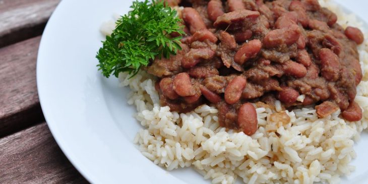 almoço feijão com arroz